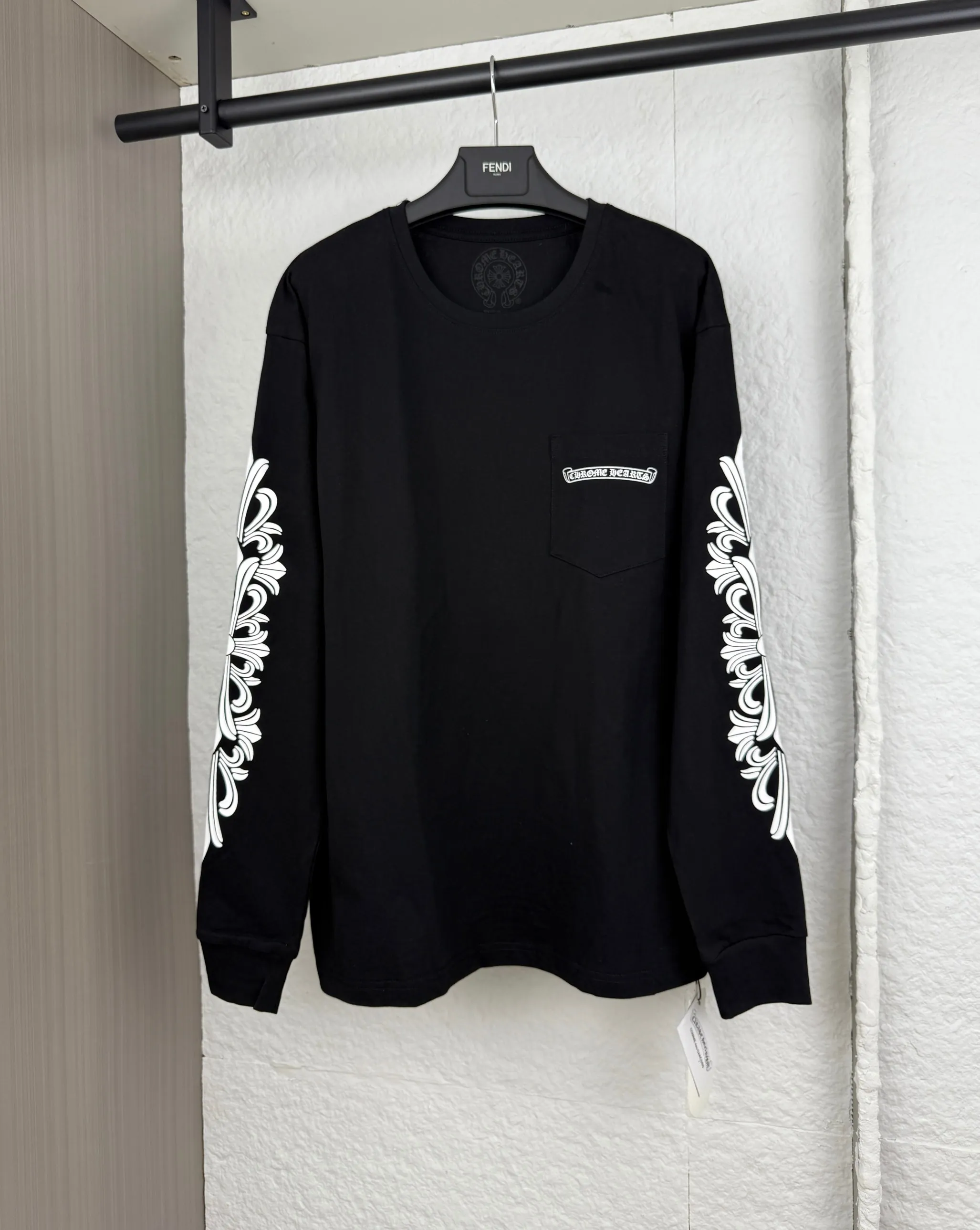 P300 Chrome Hearts Chrome Hearts Unicorn Arm Graffiti Print T-Shirt Long Sleeve S/M/L